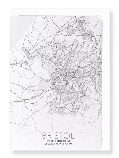 BRISTOL FULL MAP: Map Full Greeting Card