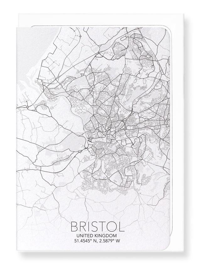 BRISTOL FULL MAP: Map Full Greeting Card