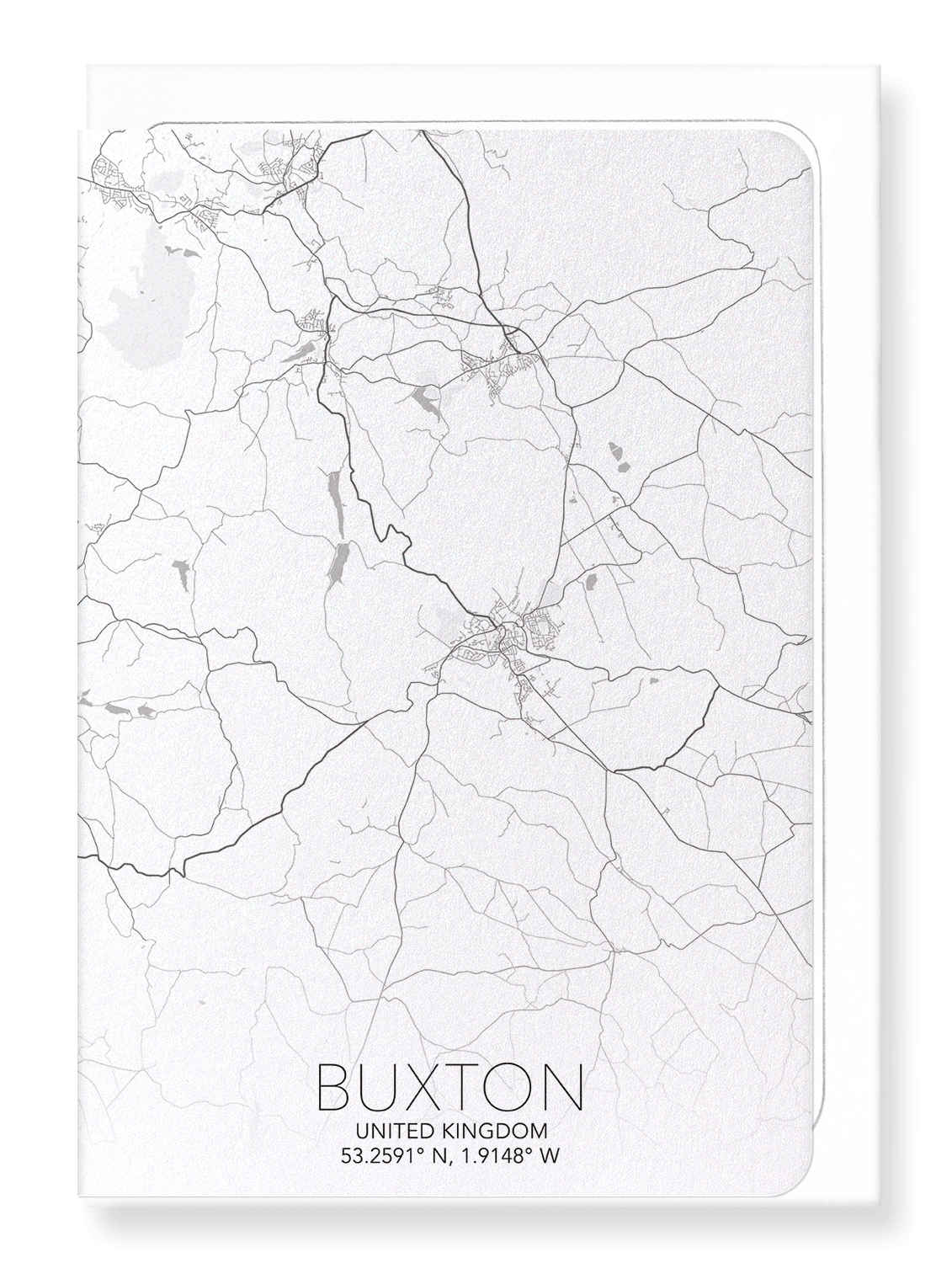 BUXTON FULL MAP: Map Full Greeting Card