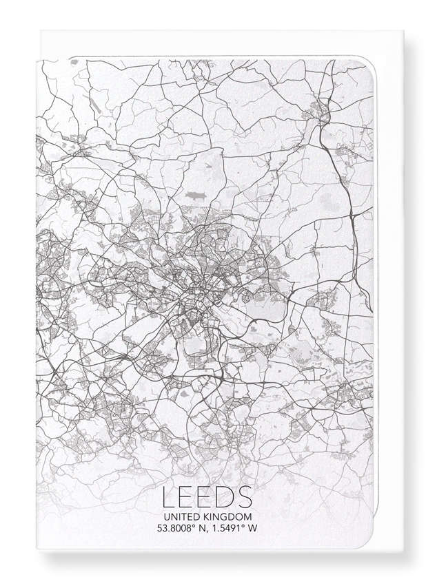 LEEDS FULL MAP: Map Full Greeting Card