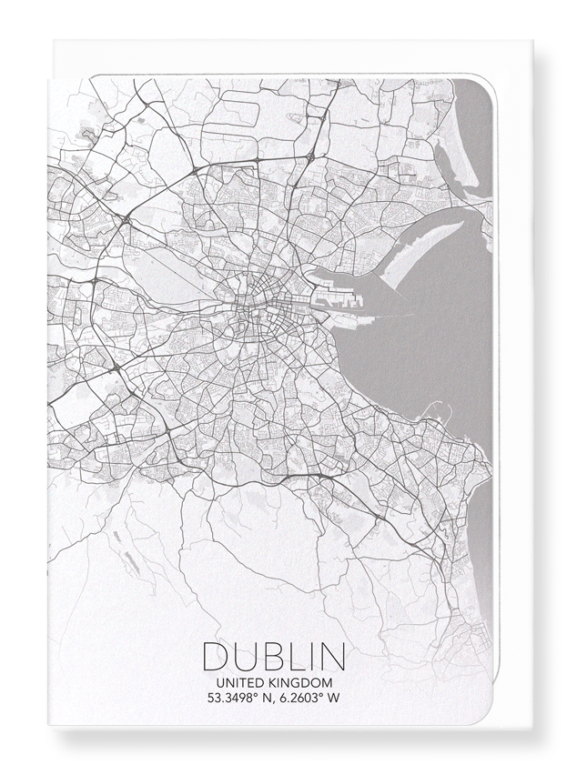 DUBLIN FULL MAP: Map Full Greeting Card