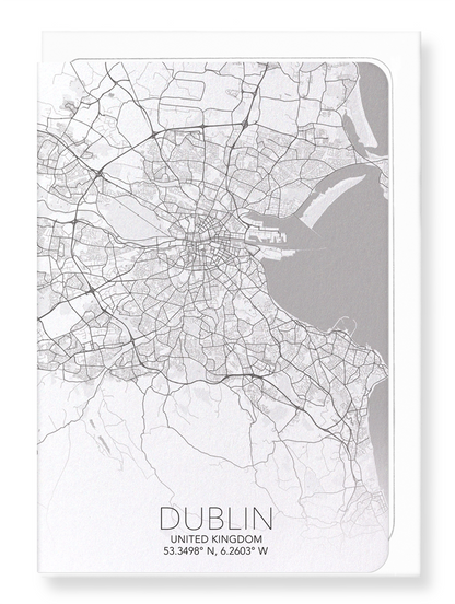 DUBLIN FULL MAP: Map Full Greeting Card