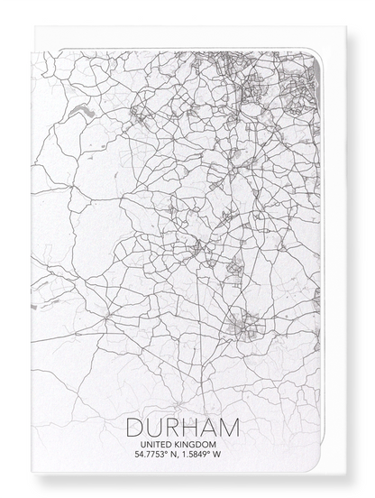 DURHAM FULL MAP: Map Full Greeting Card