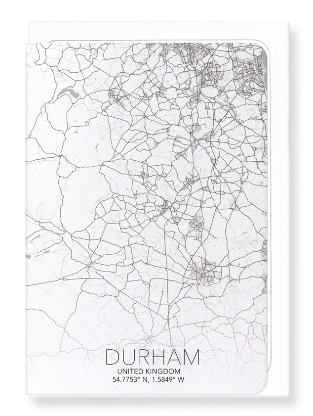 DURHAM FULL MAP: Map Full Greeting Card