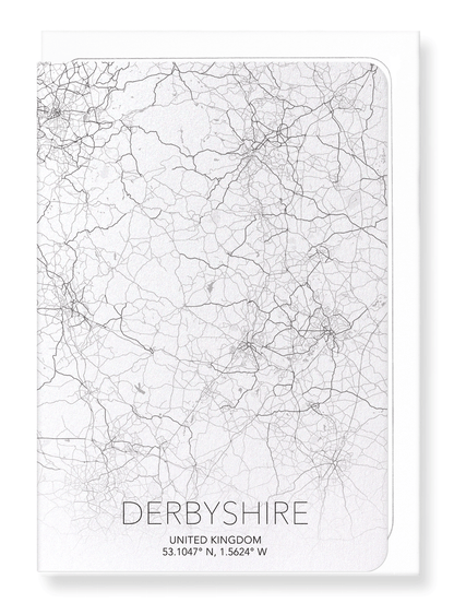 DERBYSHIRE FULL MAP: Map Full Greeting Card