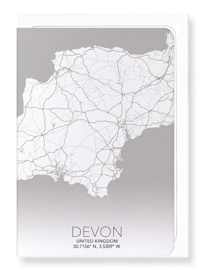DEVON FULL MAP: Map Full Greeting Card