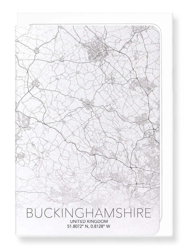 BUCKINGHAMSHIRE FULL MAP: Map Full Greeting Card