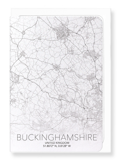 BUCKINGHAMSHIRE FULL MAP: Map Full Greeting Card