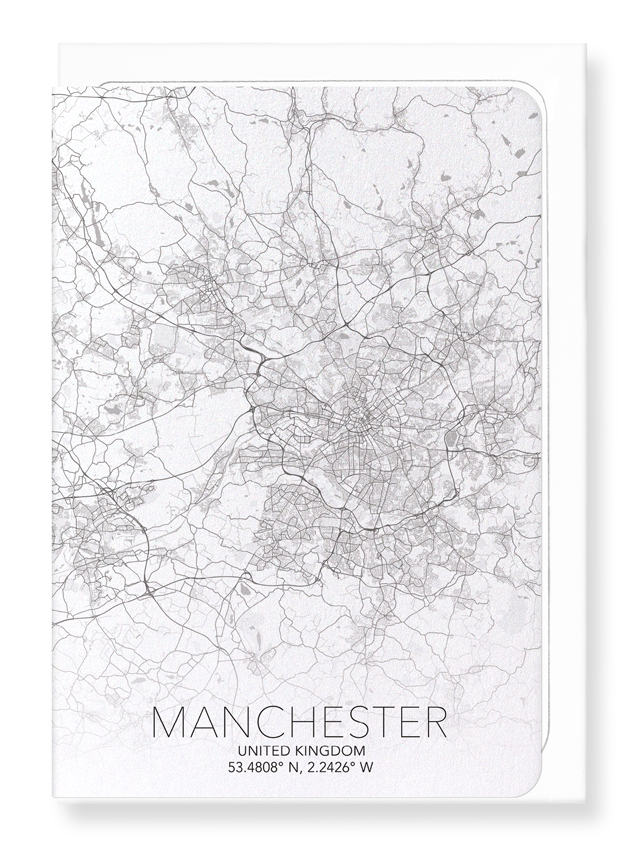 MANCHESTER FULL MAP: Map Full Greeting Card