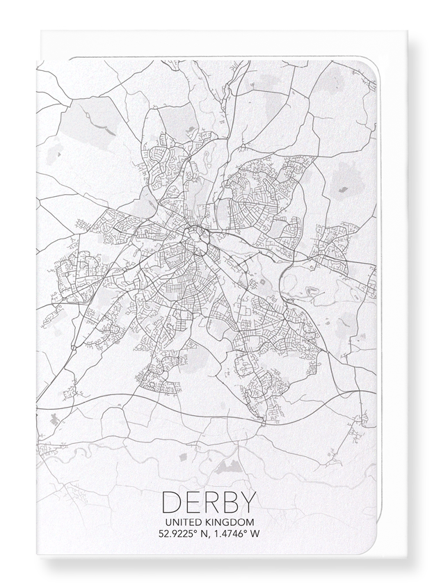 DERBY FULL MAP: Map Full Greeting Card