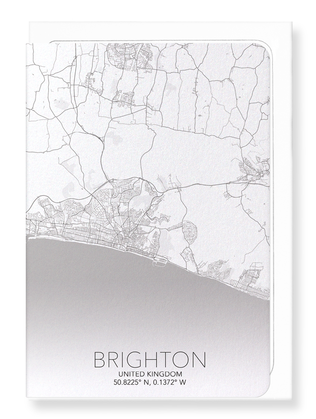 BRIGHTON FULL MAP: Map Full Greeting Card