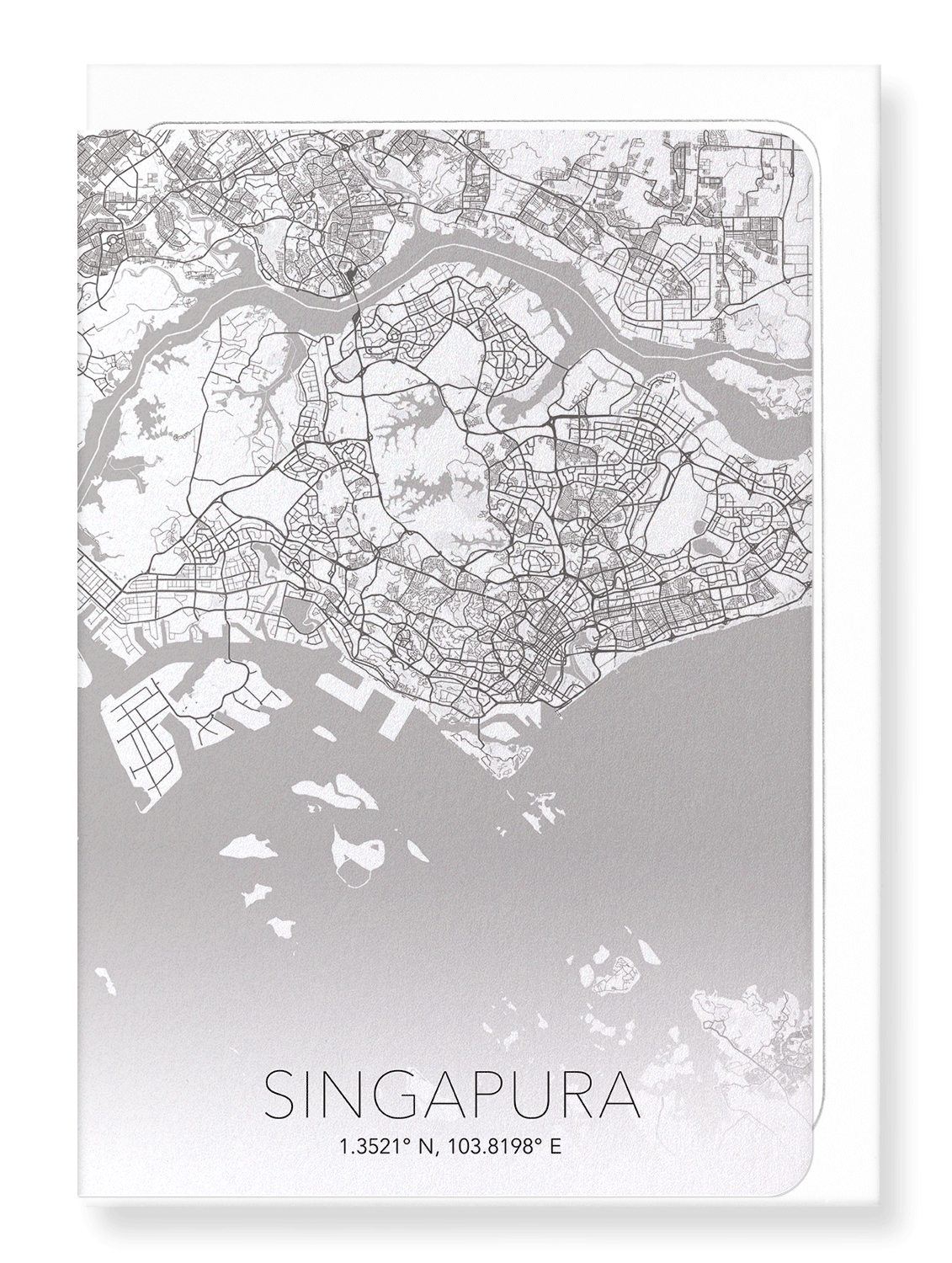 SINGAPORE FULL: Map Full Greeting Card