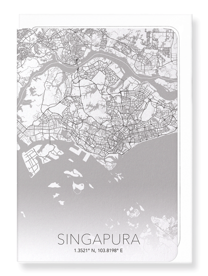 SINGAPORE FULL: Map Full Greeting Card