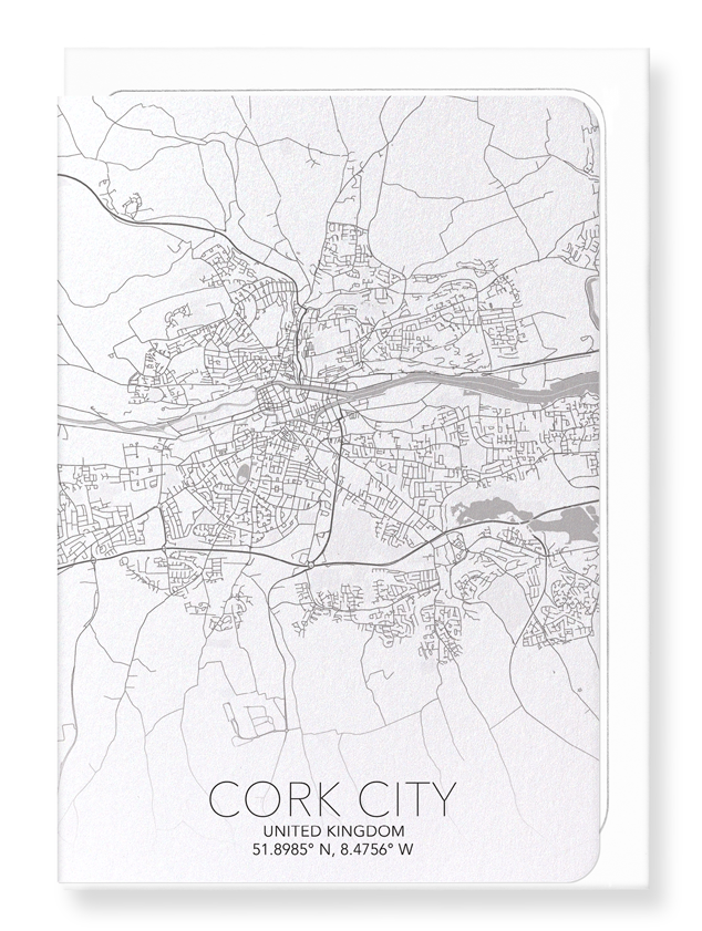 CORK CITY  FULL MAP: Map Full Greeting Card