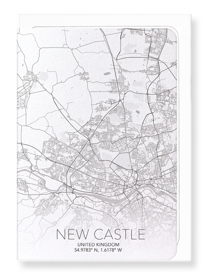 NEWCASTLE FULL MAP: Map Full Greeting Card
