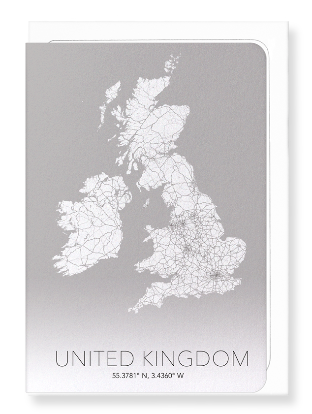 UNITED KINGDOM FULL MAP: Map Full Greeting Card