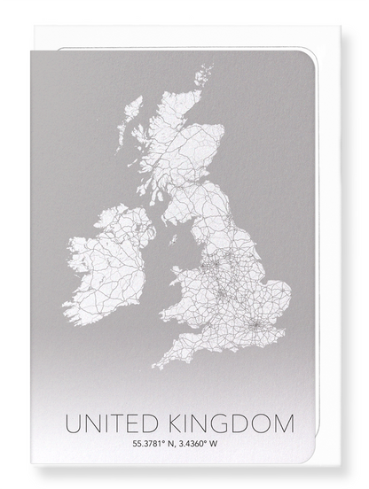 UNITED KINGDOM FULL MAP: Map Full Greeting Card