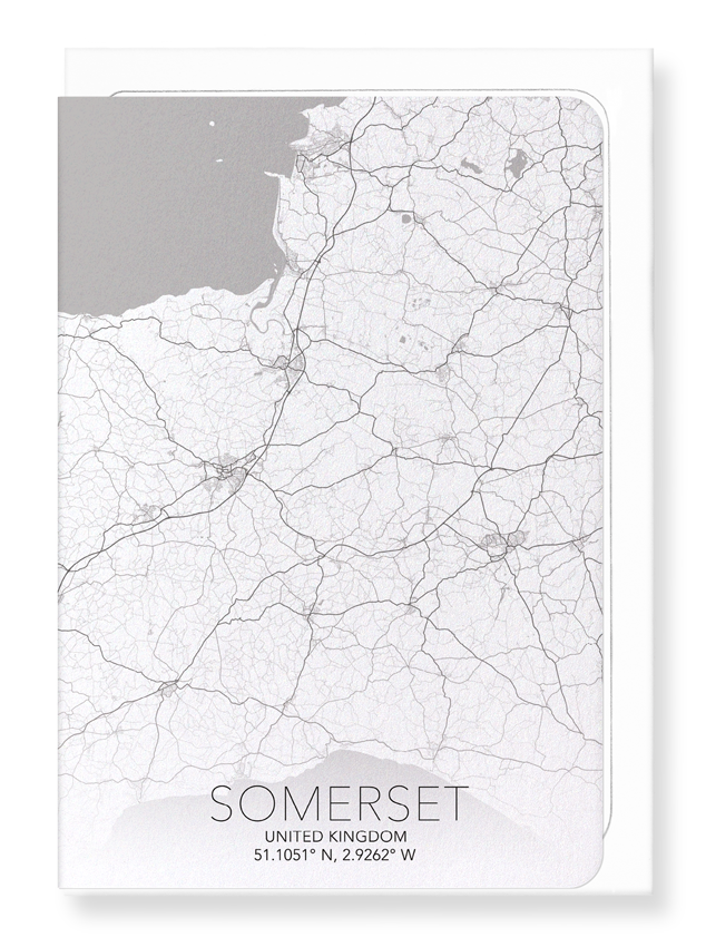 SOMERSET FULL MAP: Map Full Greeting Card