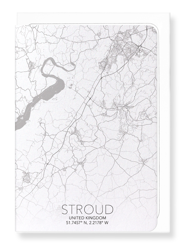 STROUD  FULL MAP: Map Full Greeting Card