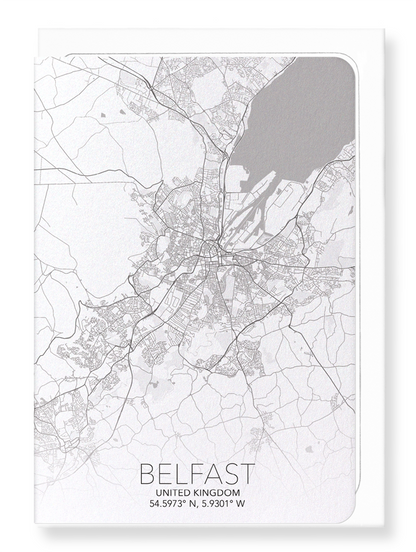 BELFAST FULL MAP: Map Full Greeting Card
