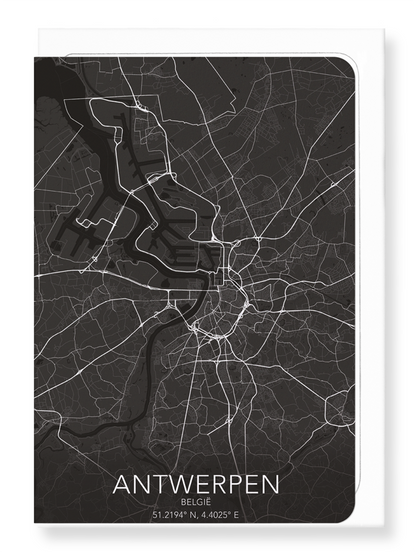 ANTWERP FULL: Map Full Greeting Card
