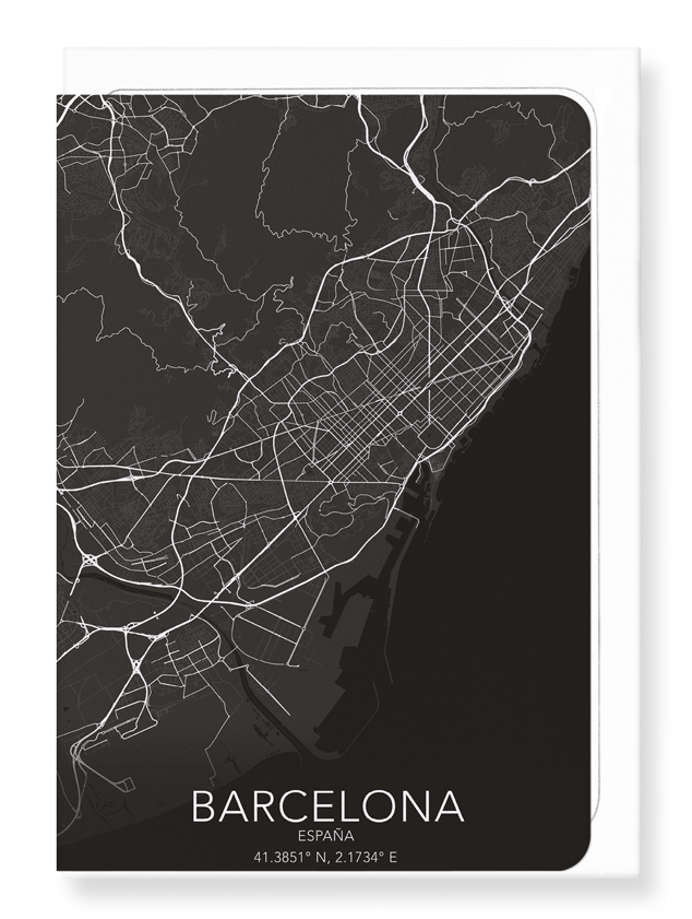 BARCELONE FULL: Map Full Greeting Card