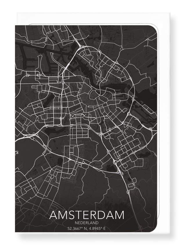 AMSTERDAM FULL: Map Full Greeting Card