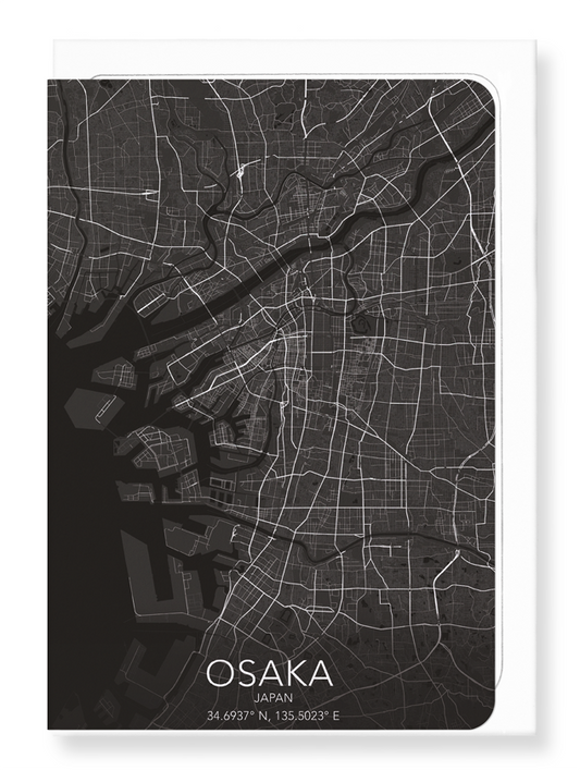 OSAKA FULL: Map Full Greeting Card