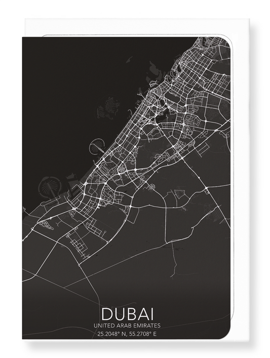 DUBAI FULL: Map Full Greeting Card