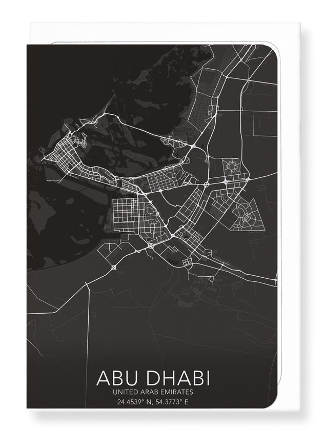 ABU DHABI FULL: Map Full Greeting Card