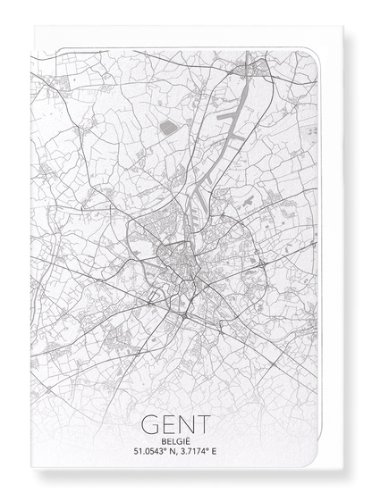 GHENT FULL: Map Full Greeting Card