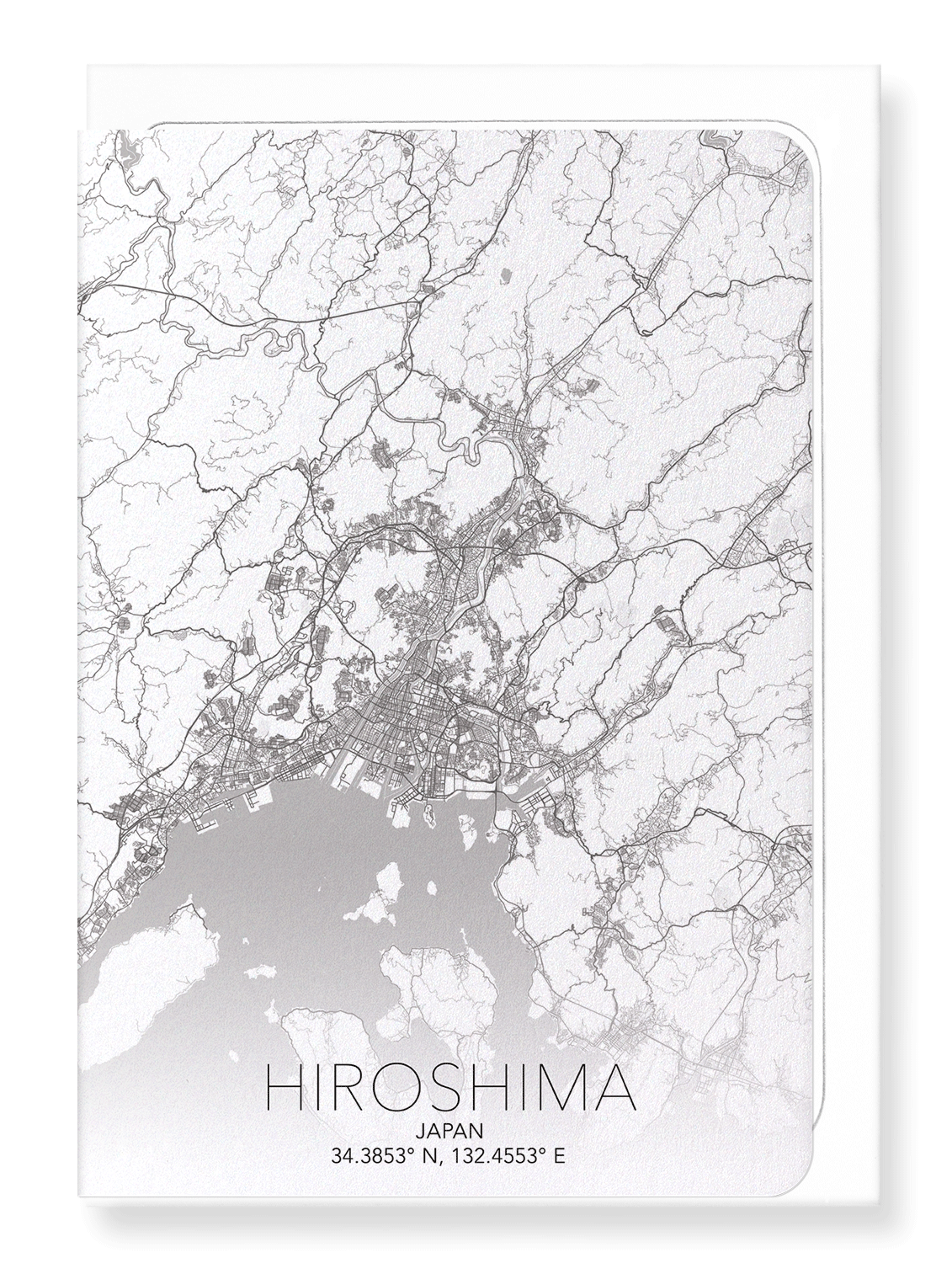 HIROSHIMA FULL: Map Full Greeting Card