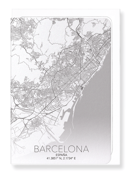 BARCELONE FULL: Map Full Greeting Card