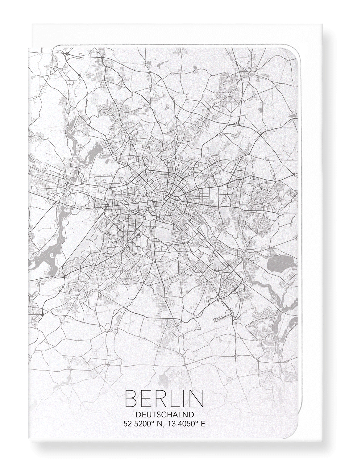 BERLIN FULL: Map Full Greeting Card