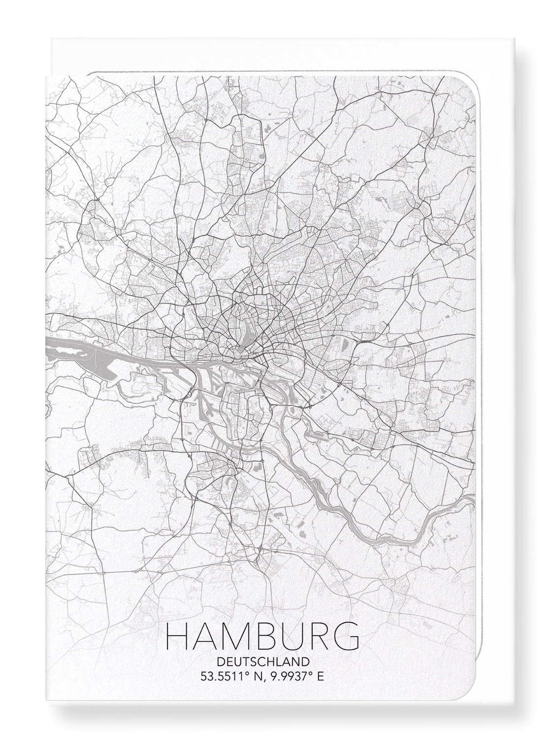 HAMBURG FULL: Map Full Greeting Card