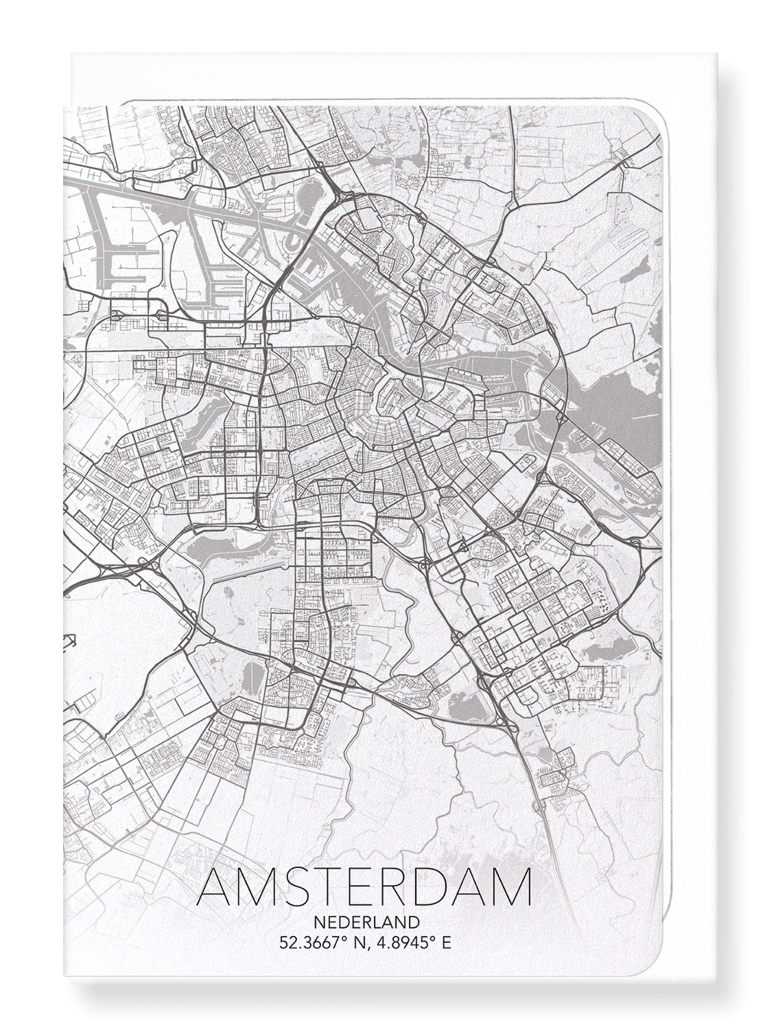 AMSTERDAM FULL: Map Full Greeting Card