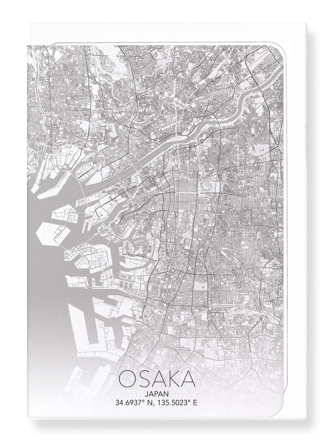 OSAKA FULL: Map Full Greeting Card
