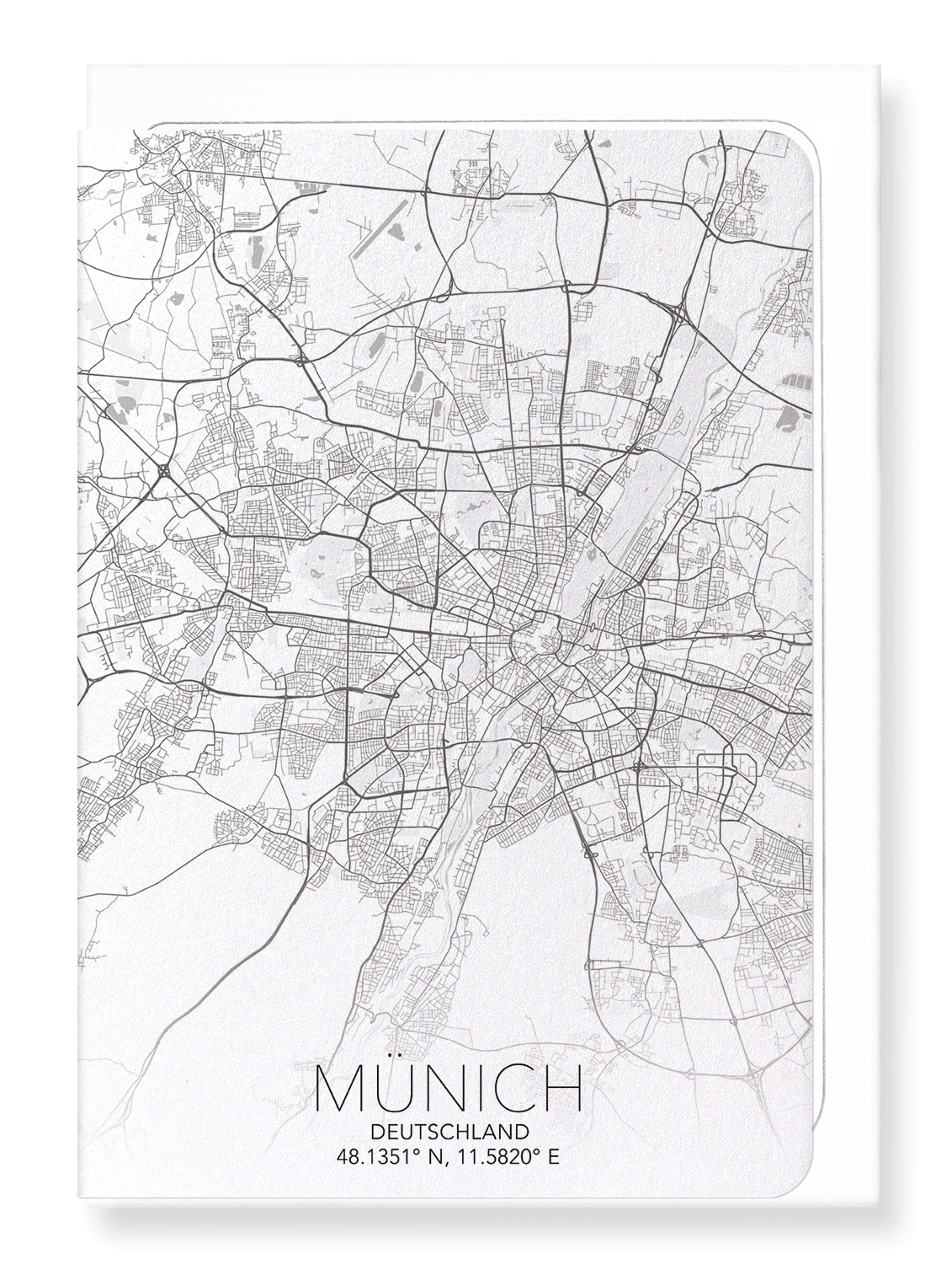 MUNICH FULL: Map Full Greeting Card