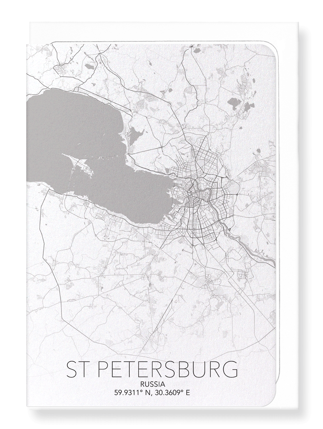 ST PETERSBURG FULL: Map Full Greeting Card