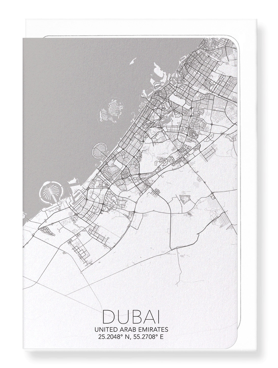 DUBAI FULL: Map Full Greeting Card