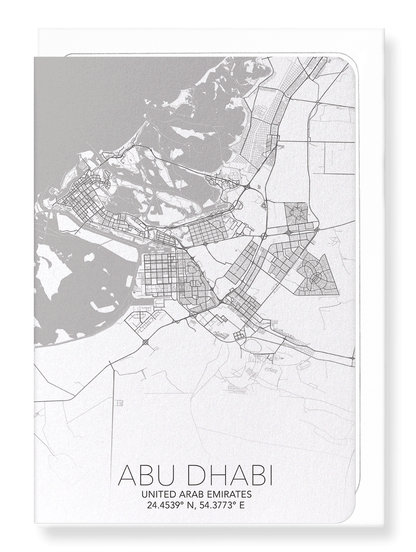 ABU DHABI FULL: Map Full Greeting Card