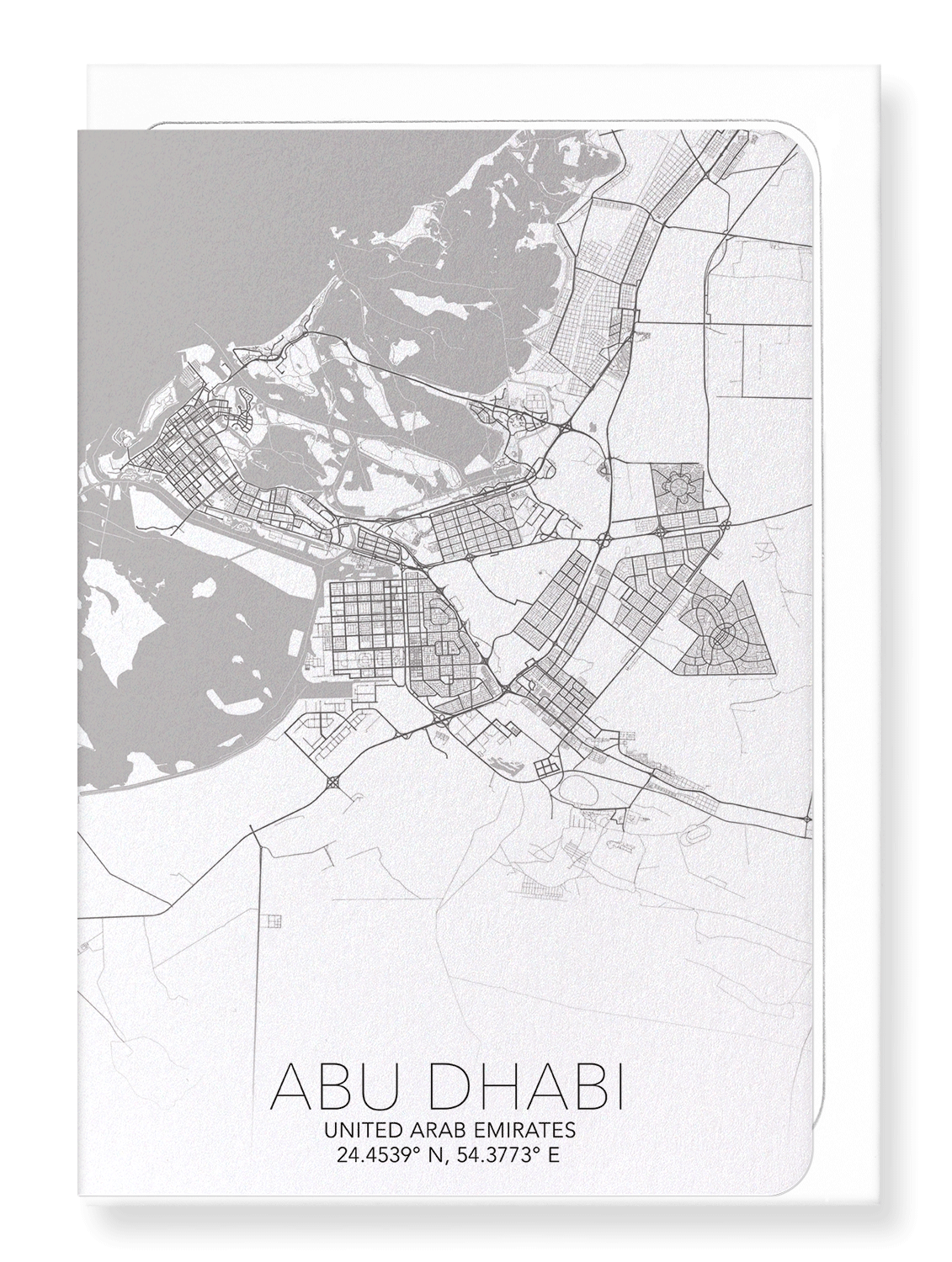 ABU DHABI FULL: Map Full Greeting Card