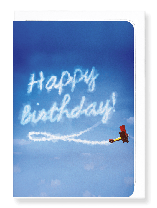 Ezen Designs - Birthday plane - Greeting Card - Front