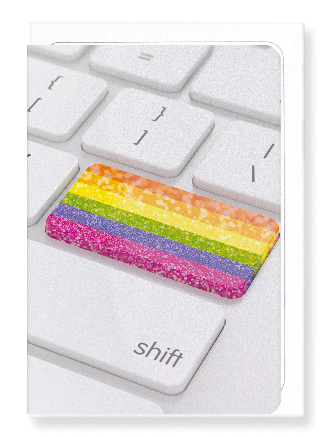 Ezen Designs - Rainbow keyboard - Greeting Card - Front