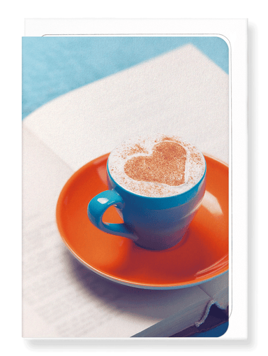 Ezen Designs - Coffee and book - Greeting Card - Front