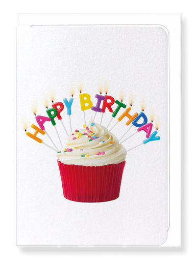 Ezen Designs - Birthday cupcake - Greeting Card - Front
