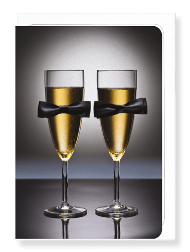 Ezen Designs - Bow tie champagne - Greeting Card - Front