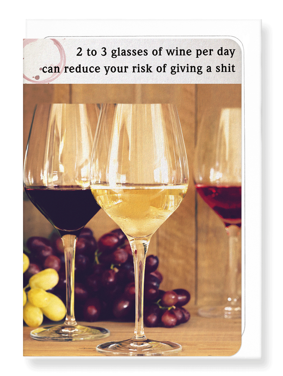 Ezen Designs - Glass to not give a shit - Greeting Card - Front