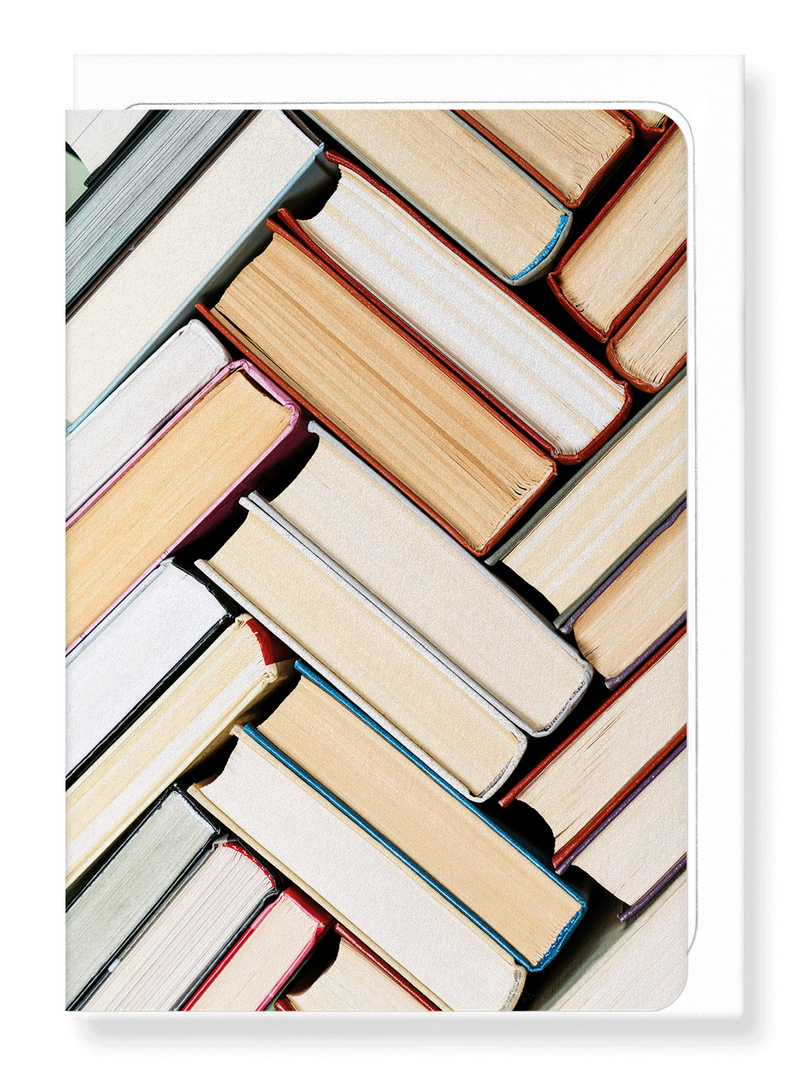 Ezen Designs - Herringbone books - Greeting Card - Front