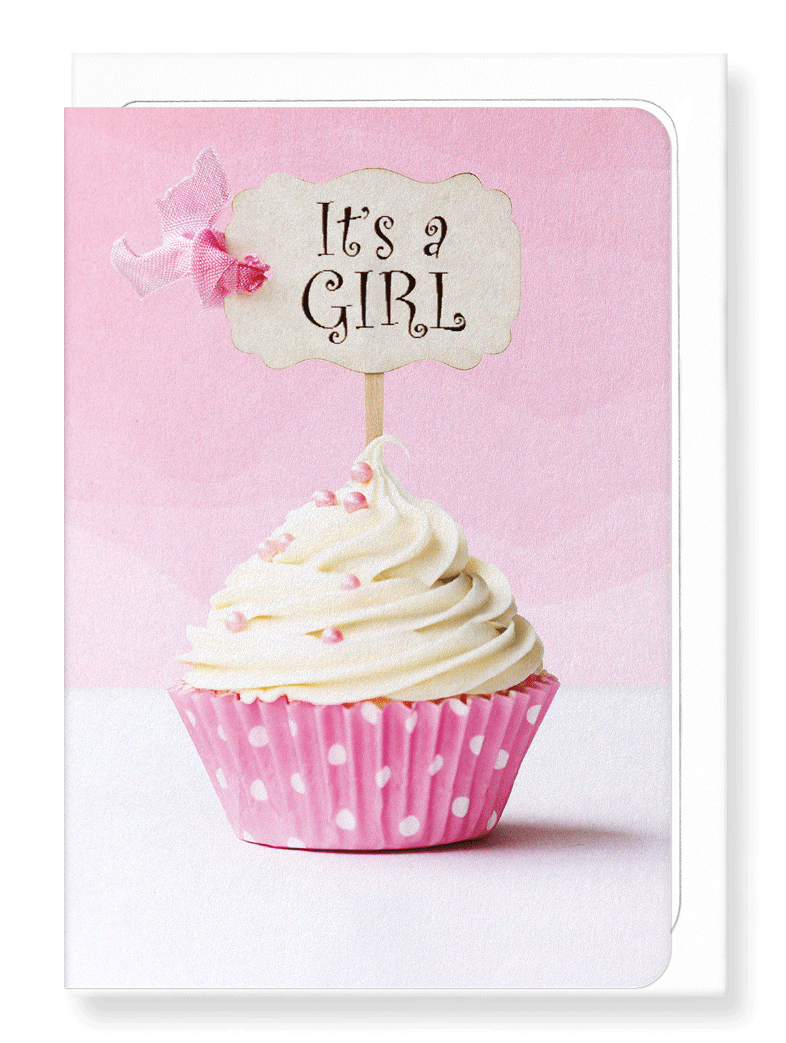 Ezen Designs - It’s a girl cupcake - Greeting Card - Front